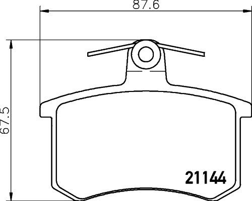 Комплект гальмівних накладок, дискове гальмо HELLA PAGID 8DB 355 017-951