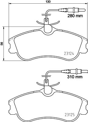 Комплект гальмівних накладок, дискове гальмо HELLA PAGID 8DB 355 018-261