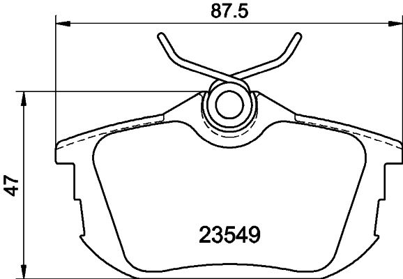 Stabdžių trinkelių rinkinys, diskinis stabdys HELLA PAGID 8DB 355 018-271