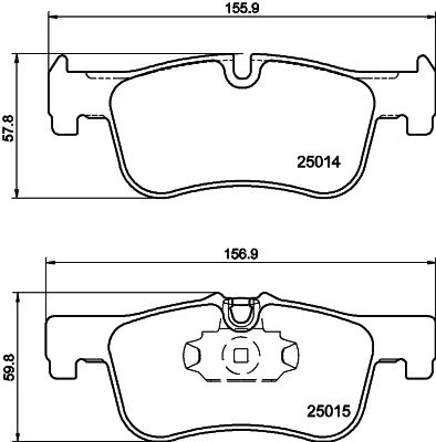 Brake Pad Set, disc brake HELLA PAGID 8DB 355 020-201