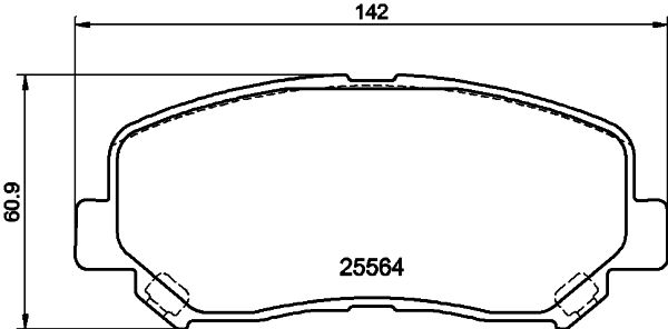 Stabdžių trinkelių rinkinys, diskinis stabdys HELLA PAGID 8DB 355 020-511