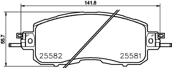 Stabdžių trinkelių rinkinys, diskinis stabdys HELLA PAGID 8DB 355 023-321