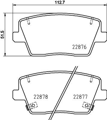 Stabdžių trinkelių rinkinys, diskinis stabdys HELLA PAGID 8DB 355 039-431