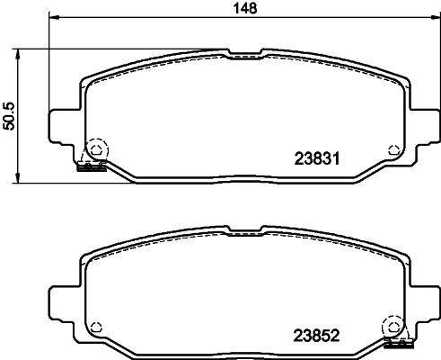 Brake Pad Set, disc brake HELLA PAGID 8DB 355 040-021