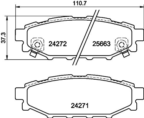 Brake Pad Set, disc brake HELLA PAGID 8DB 355 040-391