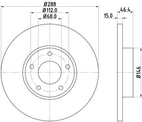 Brake Disc HELLA PAGID 8DD 355 102-781