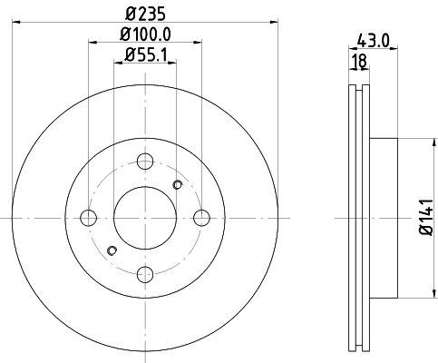 Brake Disc HELLA PAGID 8DD 355 107-281