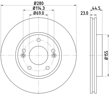 Гальмівний диск HELLA PAGID 8DD 355 131-361