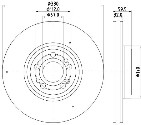 Brake Disc HELLA PAGID 8DD 355 132-331