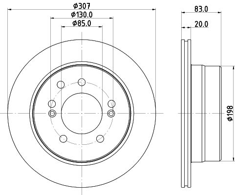 Brake Disc HELLA PAGID 8DD 355 134-921