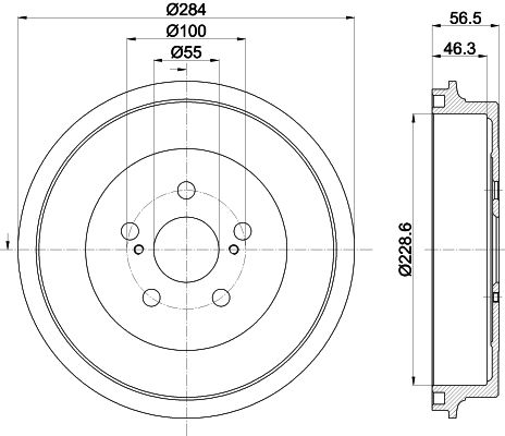 Stabdžių būgnas HELLA PAGID 8DT 355 303-091