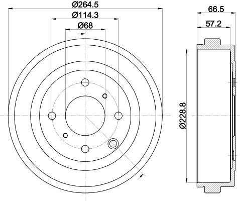 Stabdžių būgnas HELLA PAGID 8DT 355 303-231