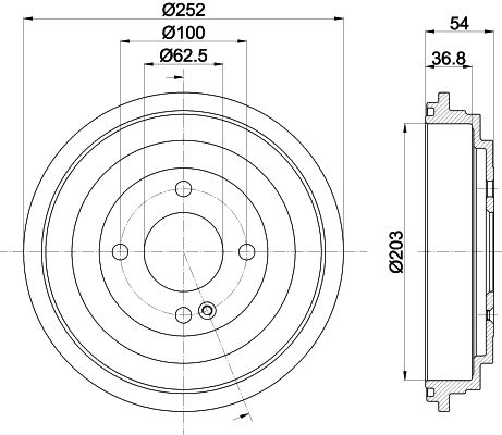 Гальмівний барабан HELLA PAGID 8DT 355 303-301