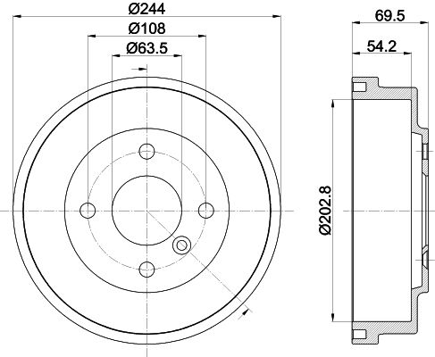 Stabdžių būgnas HELLA PAGID 8DT 355 303-421