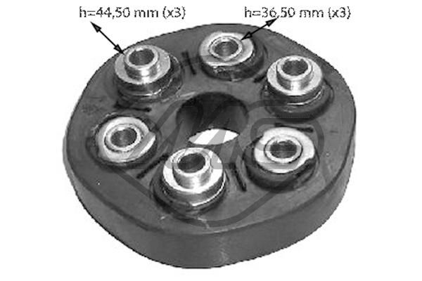 Joint, propshaft Metalcaucho 04417