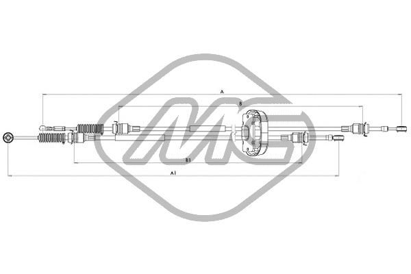 Cable Pull, manual transmission Metalcaucho 82954