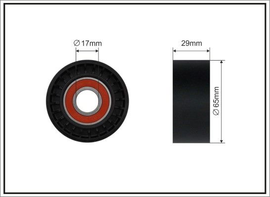 Tensioner Pulley, V-ribbed belt CAFFARO 13-94
