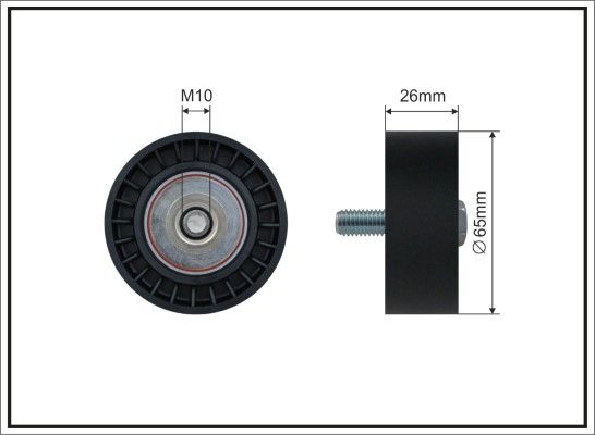 Deflection/Guide Pulley, V-ribbed belt CAFFARO 143-26