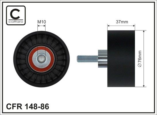 Kreipiantysis skriemulys, V formos rumbuotas diržas CAFFARO 148-86