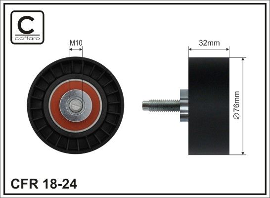 Deflection/Guide Pulley, timing belt CAFFARO 18-24