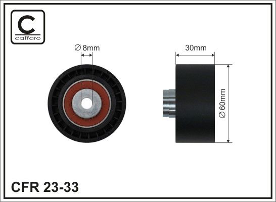 Deflection/Guide Pulley, timing belt CAFFARO 23-33