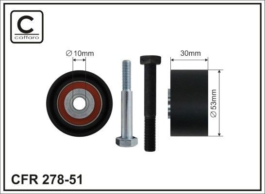 Deflection/Guide Pulley, timing belt CAFFARO 278-51