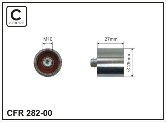 Tensioner Pulley, timing belt CAFFARO 282-00