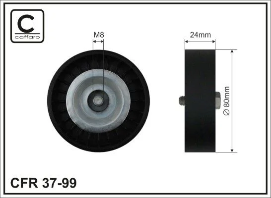 Deflection/Guide Pulley, V-ribbed belt CAFFARO 37-99