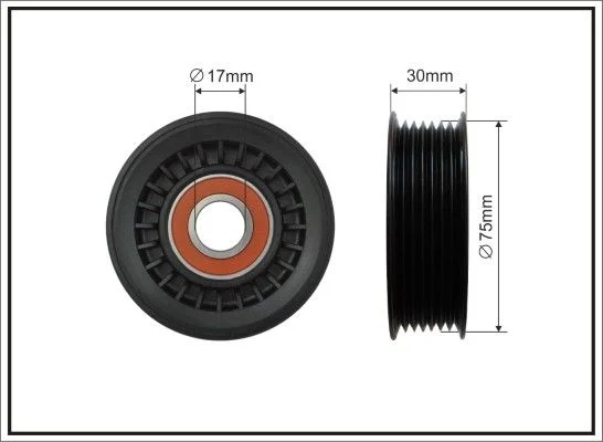 Deflection/Guide Pulley, V-ribbed belt CAFFARO 462-00