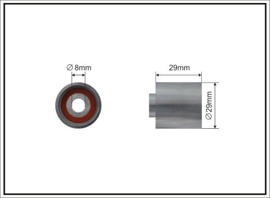 Deflection/Guide Pulley, timing belt CAFFARO 500117