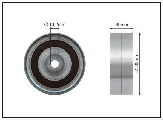Deflection Pulley/Guide Pulley, timing belt CAFFARO 500126