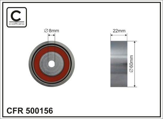 Kreipiantysis skriemulys, V formos rumbuotas diržas CAFFARO 500156