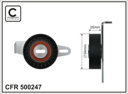 Belt Tensioner, V-ribbed belt CAFFARO 500247