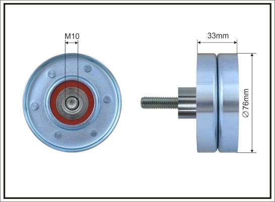 Deflection/Guide Pulley, V-ribbed belt CAFFARO 500286