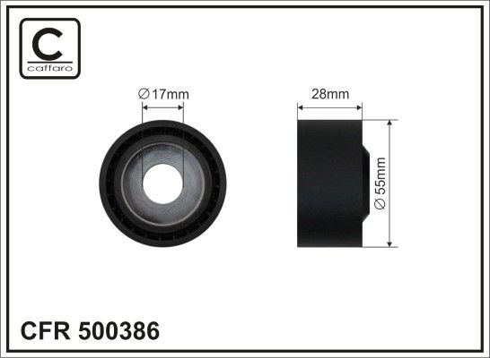 Kreipiantysis skriemulys, V formos rumbuotas diržas CAFFARO 500386