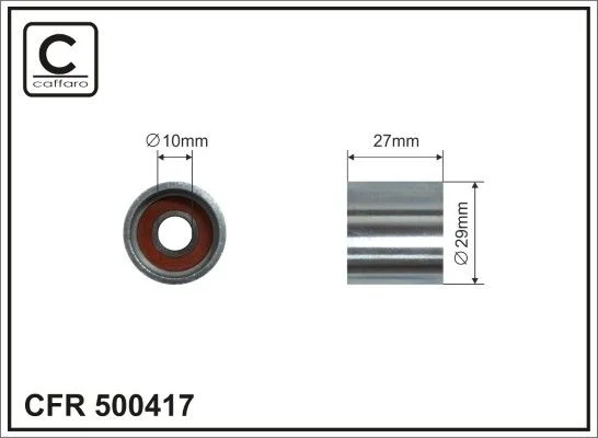 Deflection/Guide Pulley, V-ribbed belt CAFFARO 500417