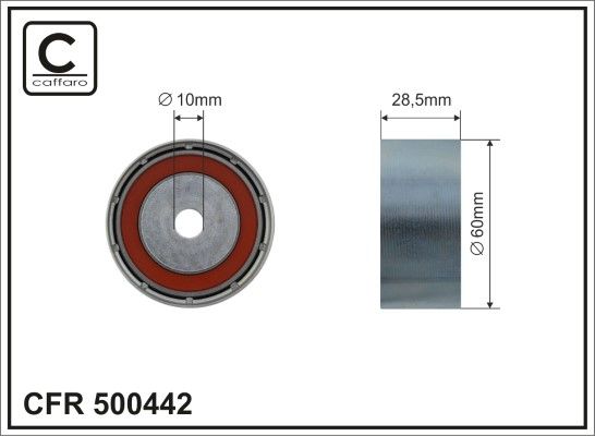 Kreipiantysis skriemulys, paskirstymo diržas CAFFARO 500442