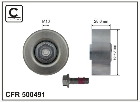 Kreipiantysis skriemulys, V formos rumbuotas diržas CAFFARO 500491