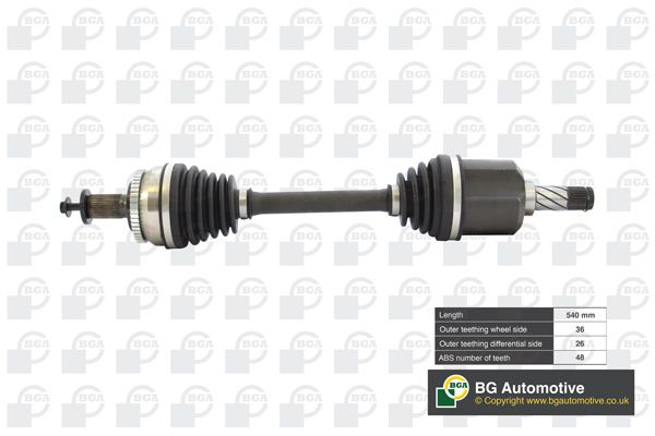 Drive Shaft BGA DS9706LA