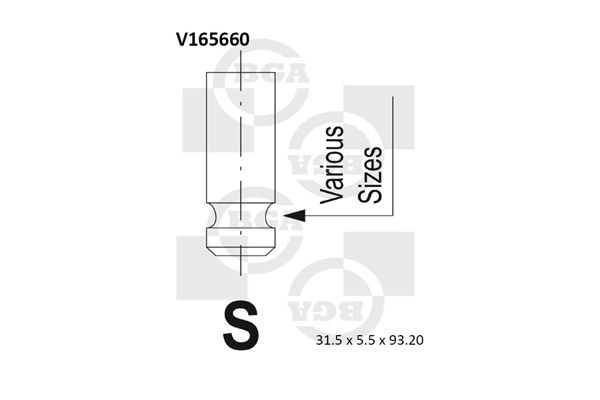 Впускний клапан BGA V165660