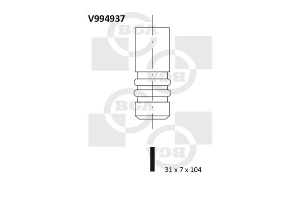 Válvula de admissão BGA V994937