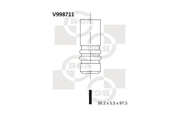 Soupape d'échappement BGA V998711
