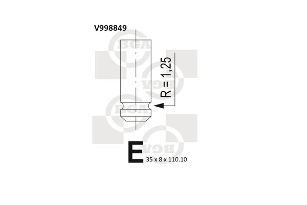 Intake Valve BGA V998849