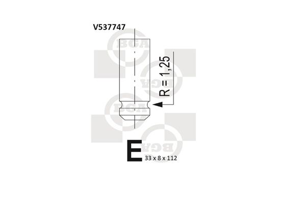 Válvula de escape BGA V537747