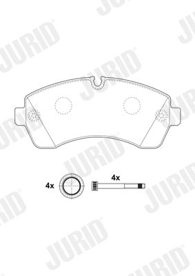 Brake Pad Set, disc brake JURID 2920009560