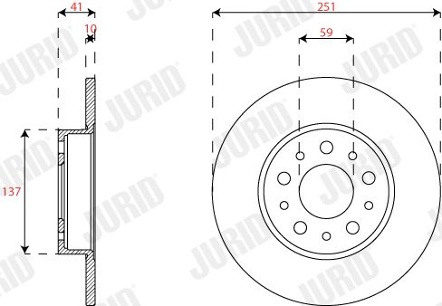 Brake Disc JURID 563295JC