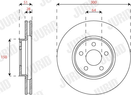 Brake Disc JURID 563313JC