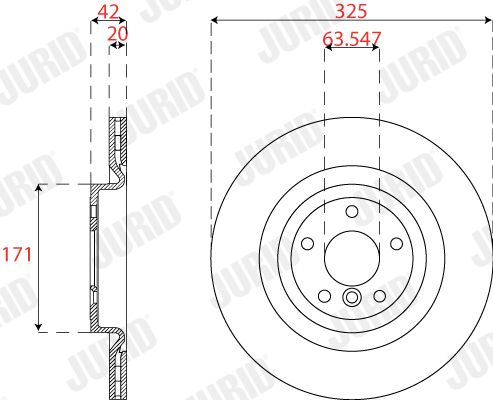 Brake Disc JURID 563323JC