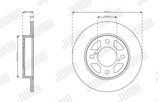 Brake Disc JURID 563584JC