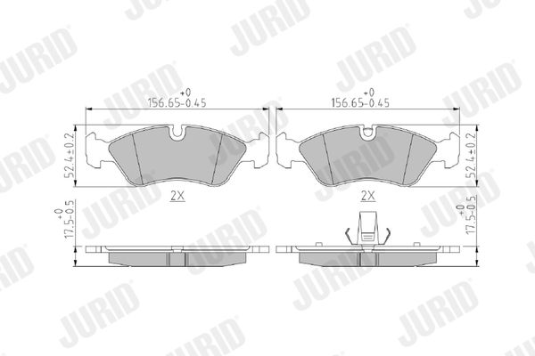 Brake Pad Set, disc brake JURID 571391J